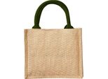 Borsa In Iuta Westford Mill / Mini Borsa Regalo In Iuta, 6 Litri (2 Pezzi/Confezione) BC4155 (Taglia Unica) (Naturale/Verde)