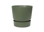 Elho Vaso Da Fiori Greenville Rotondo 30 Cm, Verde