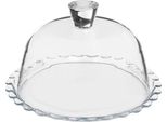 Pasabahce Petite Patisserie Piatto Da Portata Con Campana Di Vetro - 26 X 16 Cm
