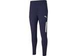 Puma Teamliga Pantaloni Da Allenamento Pro Uomo Blu Scuro Bianco Taglia Xxl
