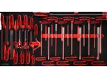 Ks Tools Set Di Chiavi E Lime Per Perni Angolari Con Impugnatura A T E Inserto In Schiuma 28 Pezzi - 813.0028