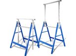 Wolketon 2X Cavalletto Da Lavoro Cavalletto In Metallo Fino A 250 Kg/Coppia Cavalletto Pieghevole Cavalletto Da Ponteggio Regolabile In Altezza Da 80-130 Cm, Con Protezione Antiscivolo