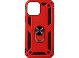 Custodia Ibrida Per Cellulare Con Supporto Ad Anello Per Apple Iphone 13 - Rosso