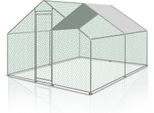 3X4X2M Pollaio Pollaio Galvanizzato Gabbia Per Conigli Gabbia Pollaio Tetto Pe