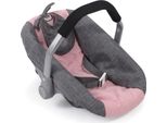 Seggiolino Auto Per Bambole Melange Grigio-Rosa