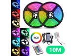 Swanew 10M Led Strip Set, Striscia Led Rgb 5050 Smd, Striscia Led 30 Led, Striscia Led Non Impermeabile (IP20), Con 24 Pulsanti Di Controllo Remoto