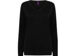 Henbury H721 | Maglia Leggera Da Donna Con Collo A V - Colore: Nero - Taglia: Xs