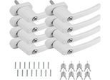 Jiubiaz Maniglia Della Finestra Serratura Della Finestra Maniglia Della Porta Del Balcone Design Alluminio Bloccabile Bianco Con Chiave Uguale Maniglia 8X