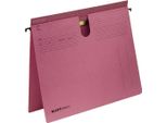 Leitz 1814-00-25 1814 Raccoglitore A Sospensione Serie 18, Pinzatura Commerciale E Ufficiale, Cartone Manila, Rosso