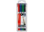 Stabilo Write-4-All Marcatore Permanente Nero, Blu, Verde, Rosso 4 Pz