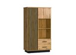 Scansia Con Scaffali Milagra - Rovere Wotan / Nero