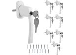 Jopassy Maniglia Della Finestra Serratura Della Finestra Maniglia Della Porta Del Balcone Design Alluminio Bloccabile Bianco Con Chiave Uguale Maniglia 8X