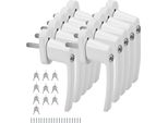 Jopassy Maniglia Della Finestra Serratura Della Finestra Maniglia Della Porta Del Balcone Design Alluminio Bloccabile Bianco Con Chiave Uguale Maniglia 16X