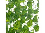 Jopassy Edera Artificiale Ghirlanda, 12 Pezzi Verde Edera Con Fascetta In Nylon Piante Edera Vite Per Giardino Matrimonio Festa Decorazione Murale