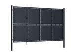 Cancello Da Giardino In Acciaio 350 X 175 Cm Antracite