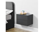 Comodino Sospeso 'Ampfing' Con 2 Cassetti 40 X 29 X 30 Cm Grigio Scuro