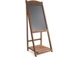 Espositore Da Marciapiede In Legno Toboli 42X112Cm Con Lavagna E Ripiano Floreale Come Pannello Pubblicitario