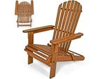 Lettino Da Giardino Adirondack In Legno Di Acacia, Pieghevole