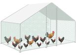 3X2X2M Pollaio Recinto Per Polli Ruspanti Con Serratura Recinto Per Esterni Voliera Recinto Per Polli Ruspanti In Acciaio Zincato Conigliera Recinto Per Piccoli Animali