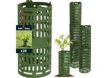Kotarbau® Protezioni Per Alberi Per L'esplorazione Della Fauna Selvatica 20 Pezzi ⌀ 11,5 X 26 Cm Protezione Della Corteccia In Plastica Verde Protezione Del Tronco Di Piante E Alberi Protezione Del Tronco Per Alberi Protezione Da Morsi Per Alberi Manicotti Per Alberi Copertura Di Protezione Per Alberi
