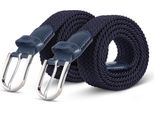 Cintura Elastica Hemmy (Confezione Da 2) 85Cm "Blu Scuro"" Cintura Intrecciata Molte Varianti - Cintura In Tessuto Elastico Cintura Elastica Senza Fori Unisex"