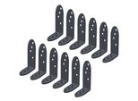 Alberts 858063 Negozio Di Travi, Ovado, Zincato, Graphitblau Kunststoffbeschichtet, 80 X 120 Mm, 12Er Set