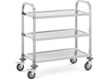 Carrello Di Servizio Royal Catering - Acciaio Inox - 3 Ripiani - Ripiani: 69 X 34 Cm - 300 Kg -