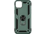 Custodia Ibrida Per Cellulare Con Supporto Ad Anello Per Apple Iphone 14 Plus - Grigio-Verde