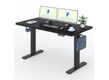 Flexispot Scrivania Regolabile In Altezza 140X80Cm, Portata 100 Kg, Con Protezione Anticollisione, Piano D'appoggio Monoblocco, 4 Funzioni Di Memoria (Nero)
