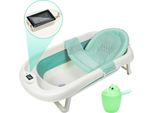Jopassy Bagnetto Con Piedini Bagnetto Pieghevole Verde 3 In 1 Con Tazza Shampoo