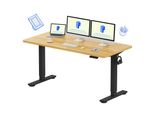 Flexispot Scrivania Regolabile In Altezza 160X80Cm, Portata 100 Kg, Con Protezione Anticollisione, Piano D'appoggio Monoblocco, 4 Funzioni Di Memoria (Acero)