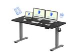 Flexispot Scrivania Regolabile In Altezza 160X80Cm, Portata 100 Kg, Con Protezione Anticollisione, Piano D'appoggio Monoblocco, 4 Funzioni Di Memoria (Nero)
