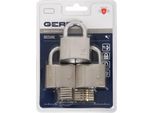 Lucchetti In Ottone Nichelato (3 Pezzi) Gerda Secure Ksws S40, Con Chiave Uguale, 5 Chiavi Incluse, Confezione In Blister