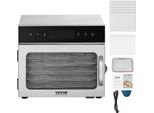 Succebuy Disidratatore Alimentare A 6 Vassoi In Acciaio Inox, 400W Per Essiccare Carne Secca E Frutta