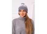Kesi Cappellino Da Donna Leila Grigio E Bianco Taglia Unica