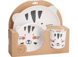 Set Di Stoviglie Per Bambini In Melamina Cane 3 Pezzi - Stoviglie Colorate Per Bambini Cane