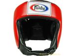 Protezione Per La Testa Fairtex Per Gare Di Muay Thai E Kickboxing HG9, Rosso/Nero Taglia Xl