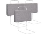 Jopassy Bambini Protezione Letto 150Cm, Protezione Anticaduta Letto Per Bambini Per Letto 5 Fori Protezione Laterale Regolabile 3 Pezzi Grigio