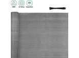 Swanew Schermo Di Privacy Del Balcone Schermo Di Recinzione Schermo Di Tennis 1.2X20M Schermo Di Privacy Hdpe Rete Di Recinzione Tessuto Ombreggiante Frangivento Grigio