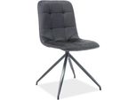 Set Di Sedie Da Pranzo Per Cucina Texo Nero, Set Di 4 Sedie