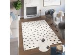 Tappeto Soggiorno Camera Da Letto Design Moderno Shaggy A Pelo Lungo Grigio Crema ÖKotex 80 X 150 Cm
