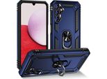 Custodia Per Samsung Galaxy A14 5G A Doppio Strato Robusta, Protezione Militare Con Supporto Ad Anello E Supporto Blu