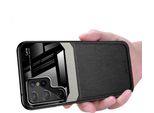 Custodia Per Samsung Galaxy S23 Ultra, Ibrido Tpu Bumper, Antiscivolo, Custodia In Pelle Con Texture Litchi E Vetro Protettivo Nero