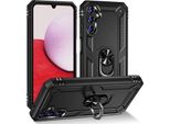 Custodia Per Samsung Galaxy A14 5G A Doppio Strato Robusta, Protezione Militare Con Supporto Ad Anello E Supporto Nero