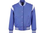Urban Classics Girls Inset College Sweat Jacket Viola/Bianco - 110/116