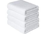 Set Di Asciugamani Brielle 100% Cotone Set Di Asciugamani Per Ospiti Confezione Da 4 50X100 Cm Bianco