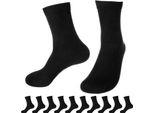 Calzini Business Unisex 96% Cotone, 10 Paia Neri, Taglia 35–38