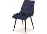 Sedia Da Pranzo Set Di Sedie Da Cucina Chic Blu Navy Set Di 4