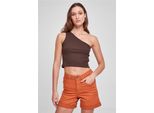 DáMské TíLko Urban Classics - Top Asimmetrico Marrone - L