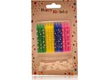 Set Di Candele Per Torta Con Supporti 72 Candele Con 72 X Supporti - Candele Per Torta Di Compleanno - Mix Di 4 Colori - [Blu-Giallo-Verde-Rosa] - Altezza - 6Cm | Candele Di Compleanno Per Feste, Natale, Celebrazioni - Candele Per Feste
